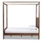 Baxton Studio Veronica Walnut Brown Finished Wood Queen Size Platform Canopy Bed 165-10718 - alternate 5
